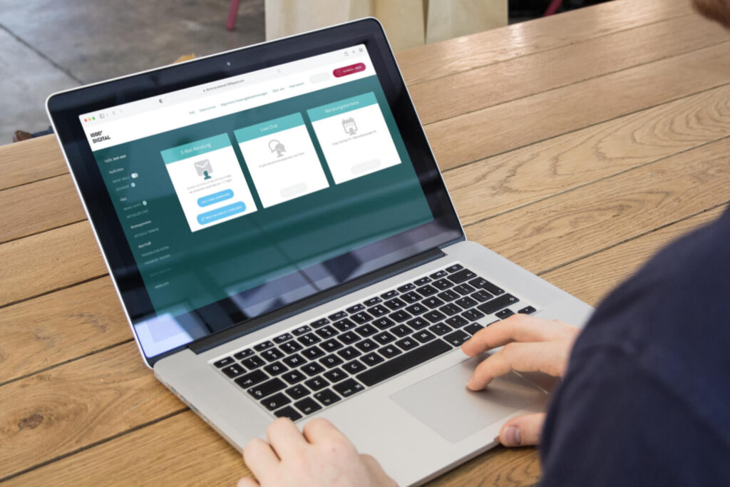 Tool für Onlineberatung von 1000°DIGITAL auf Laptop